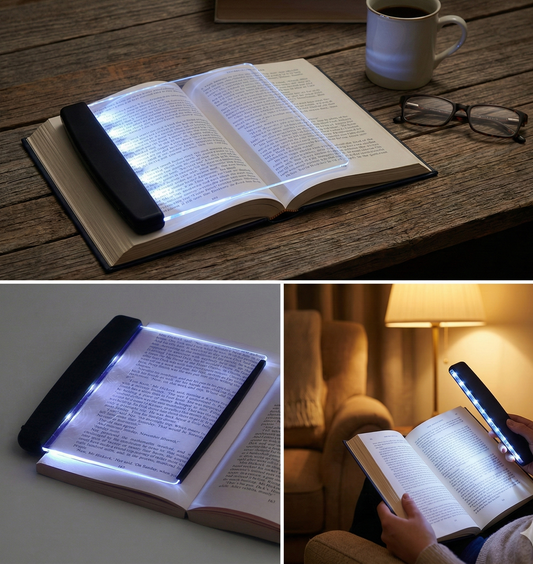 LED flat screen night reading light