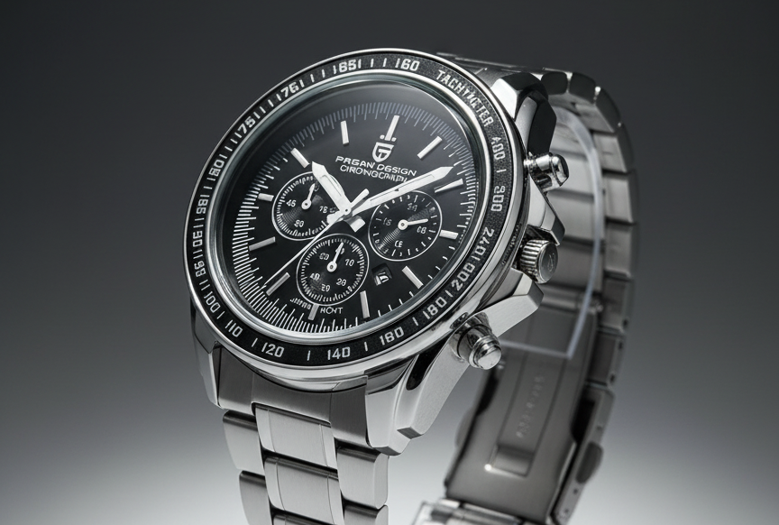 BD Men Silver Stainless Steel Strap Watch