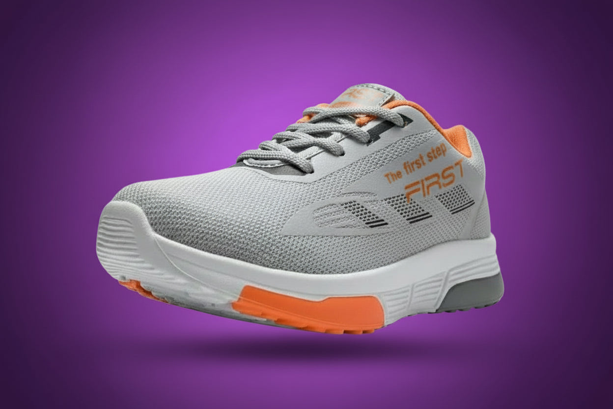 New grey unisex sports shoes.