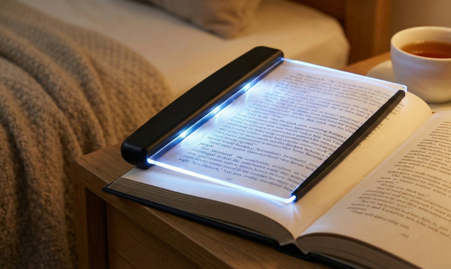 LED flat screen night reading light
