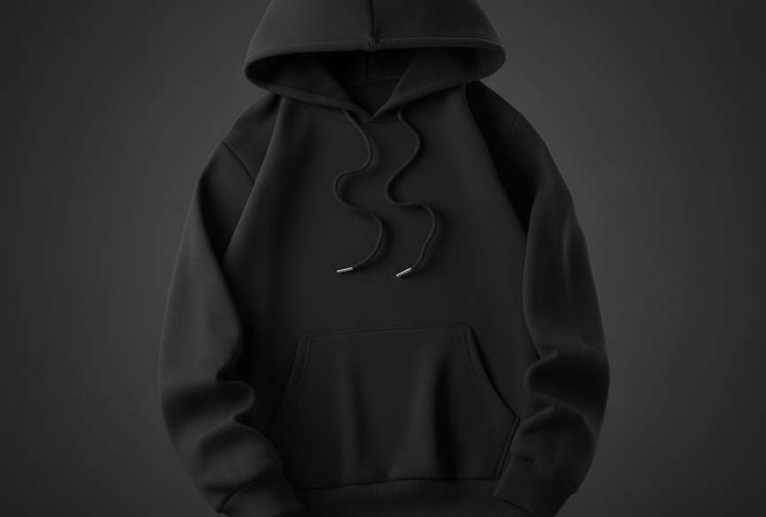 Trendy Fahionable Black Hoodie For Women Pullovers