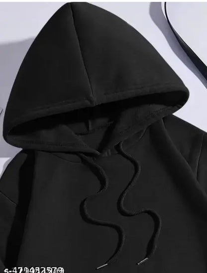 Trendy Fahionable Black Hoodie For Women Pullovers